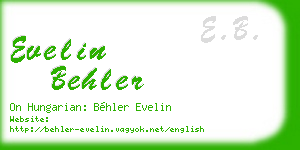 evelin behler business card